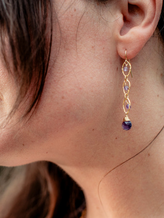 Lilac: Amethyst Earrings - e721