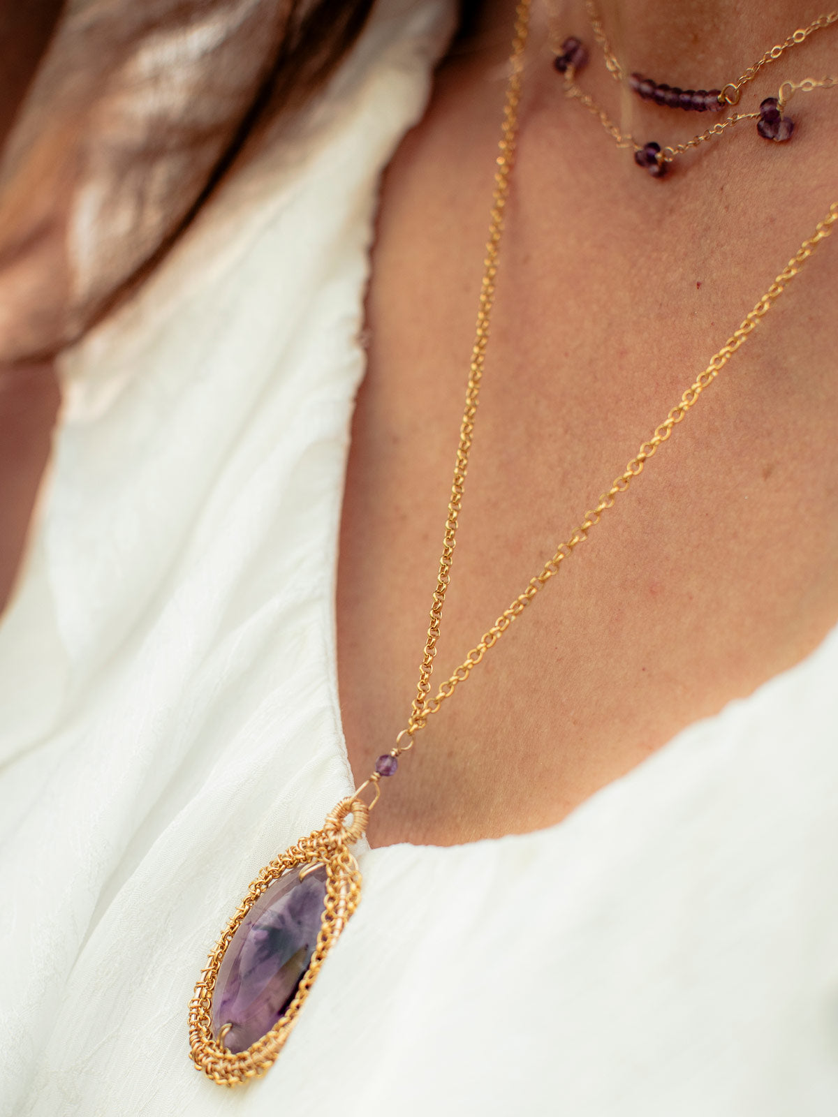 Hyacinth: Amethyst Choker - n520