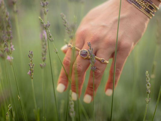 Blossom: Amethyst Ring - r83