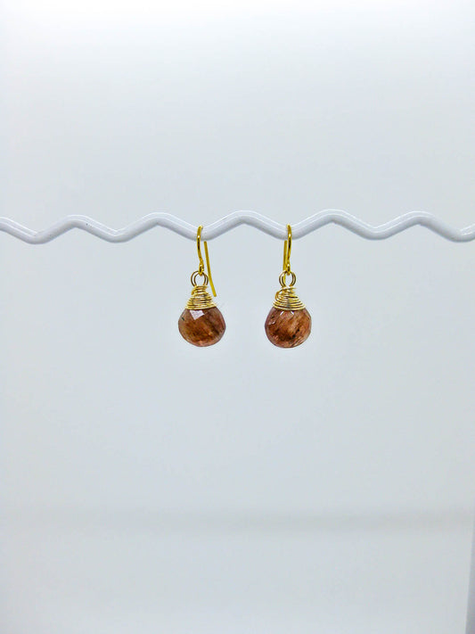 Chamomile: Sunstone Earrings - e675