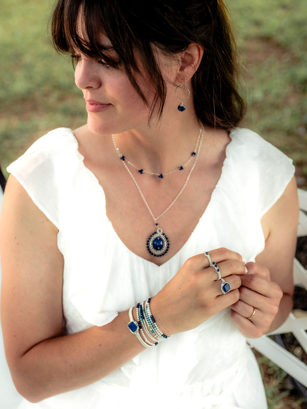 Hyacinth: Lapis Choker - n521