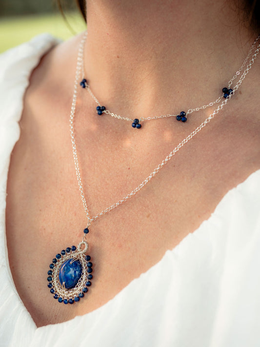 Hyacinth: Lapis Choker - n521