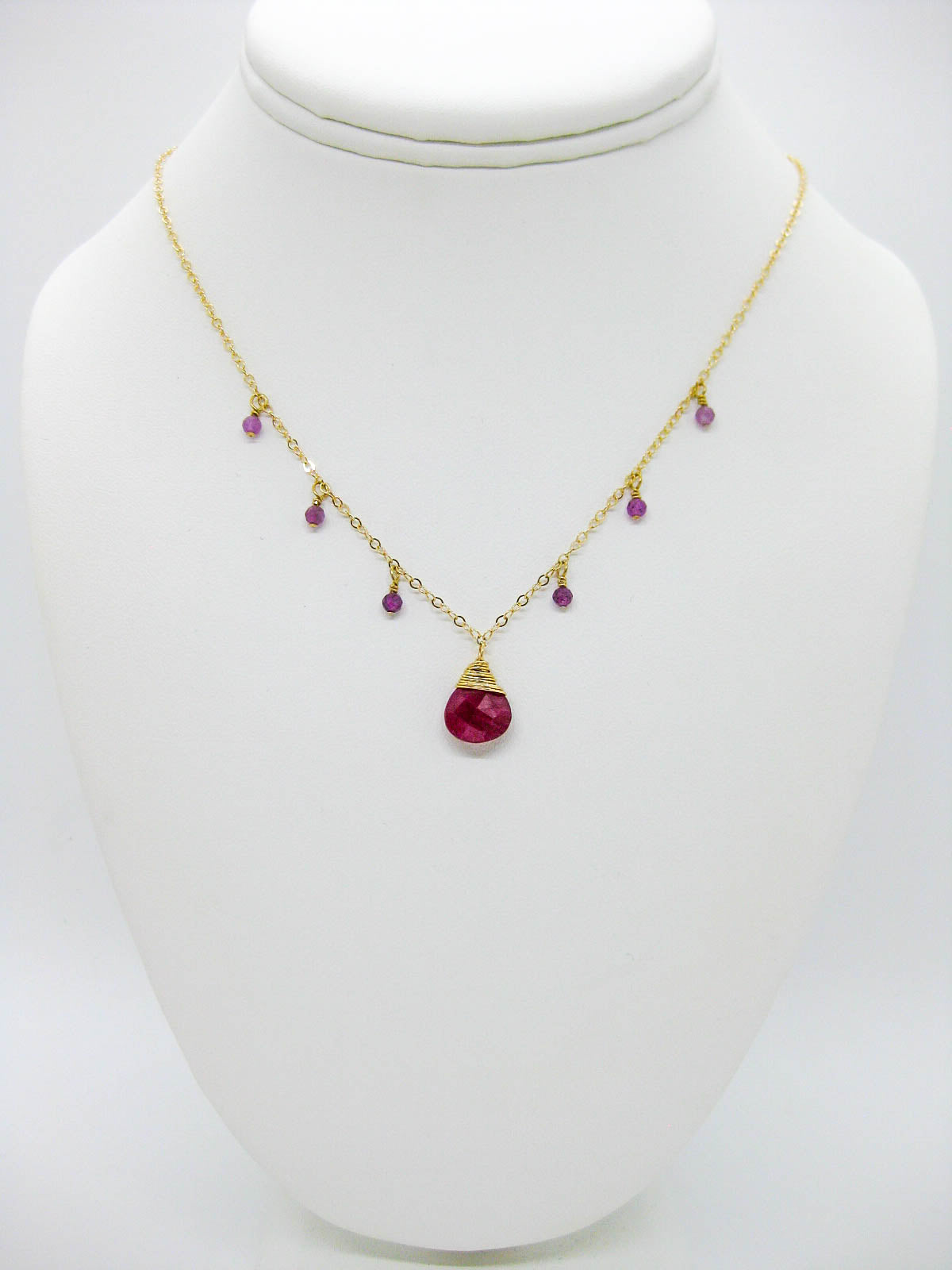 Chamomile: Ruby Necklace - n569