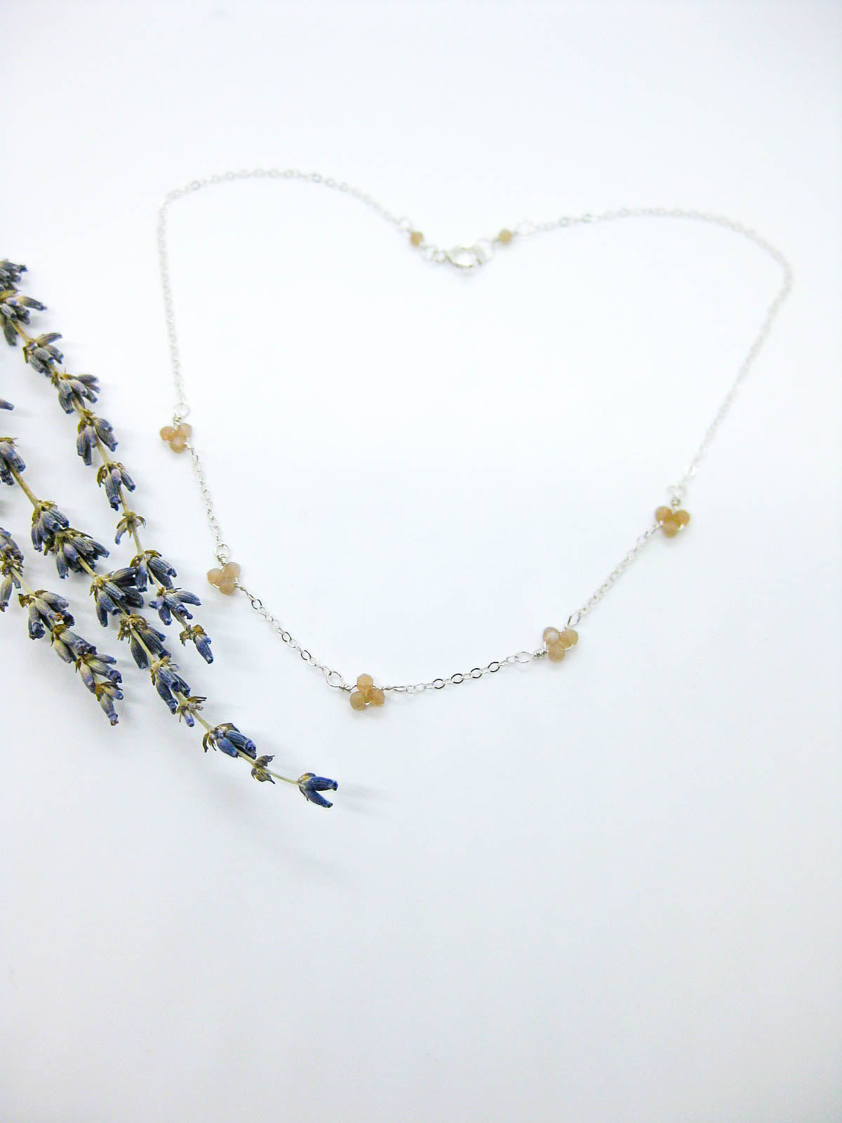 Hyacinth: Peach Moonstone Choker