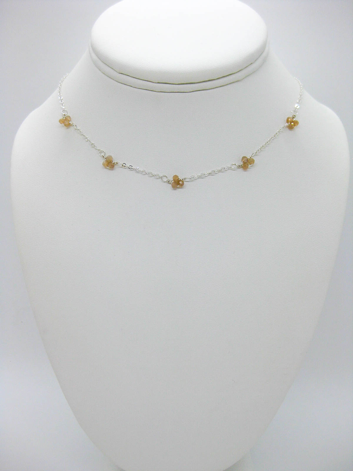 Hyacinth: Peach Moonstone Choker - n576