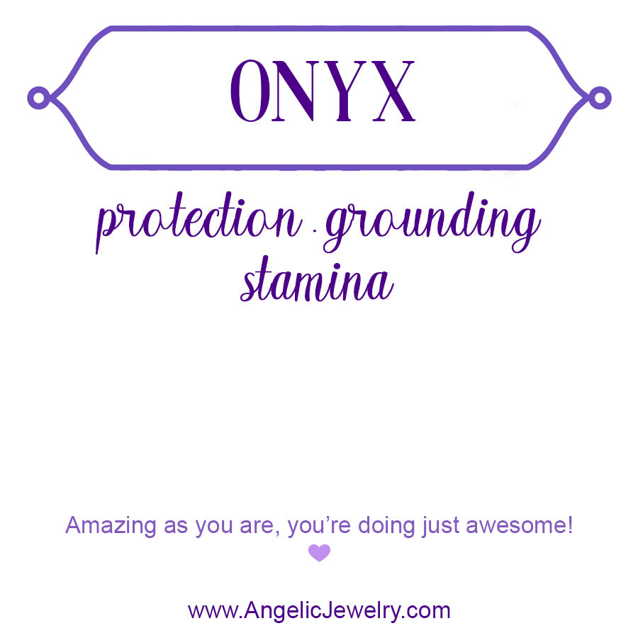 Chrysanthe: Onyx Necklace - n597