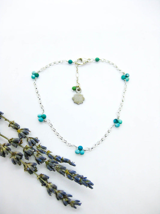 Hyacinth: Turquoise Anklet - a3
