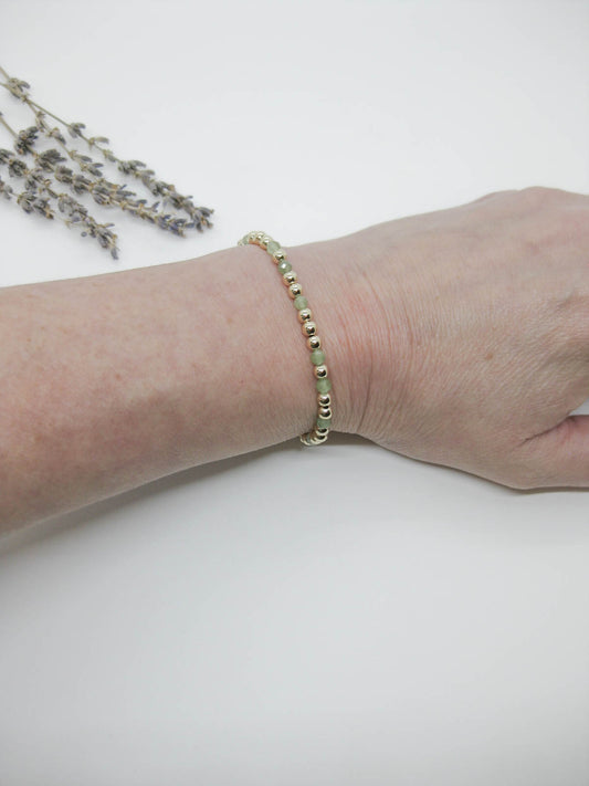 Sage: Jade Stretch Bracelet