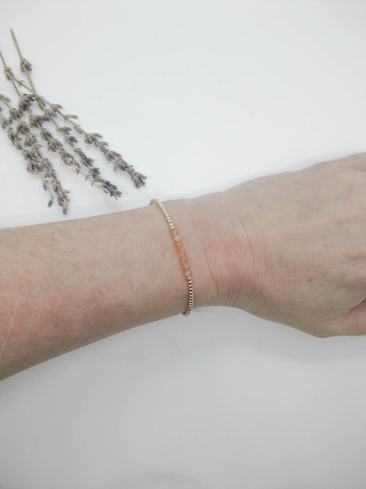 Violet: Sunstone Stretch Bracelet