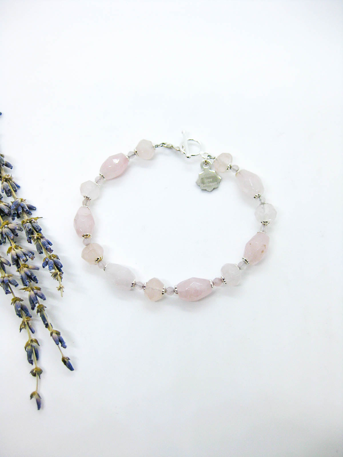 Delphine II: Rose Quartz Bracelet - b343
