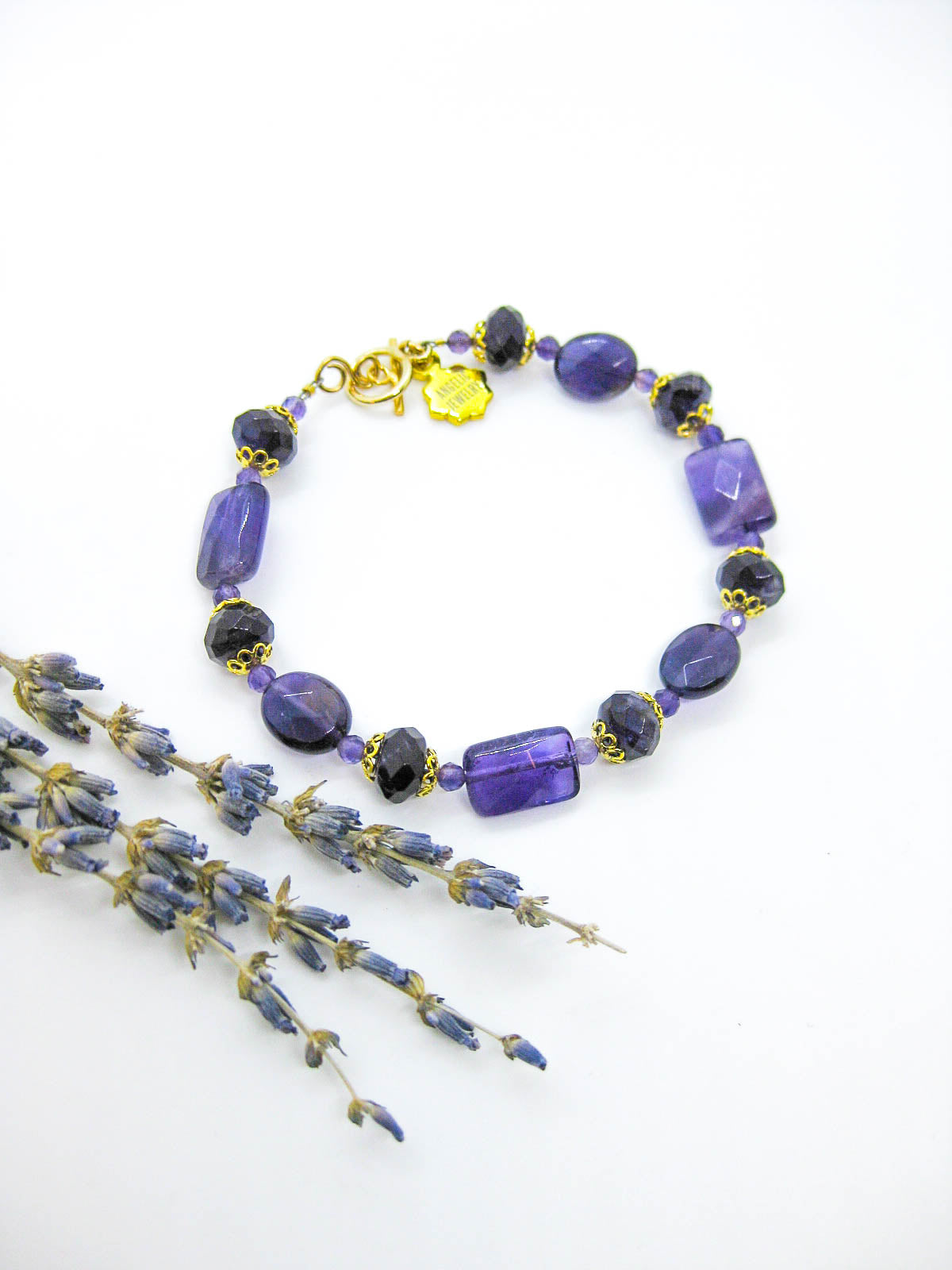 Calla II: Amethyst Bracelet - b352