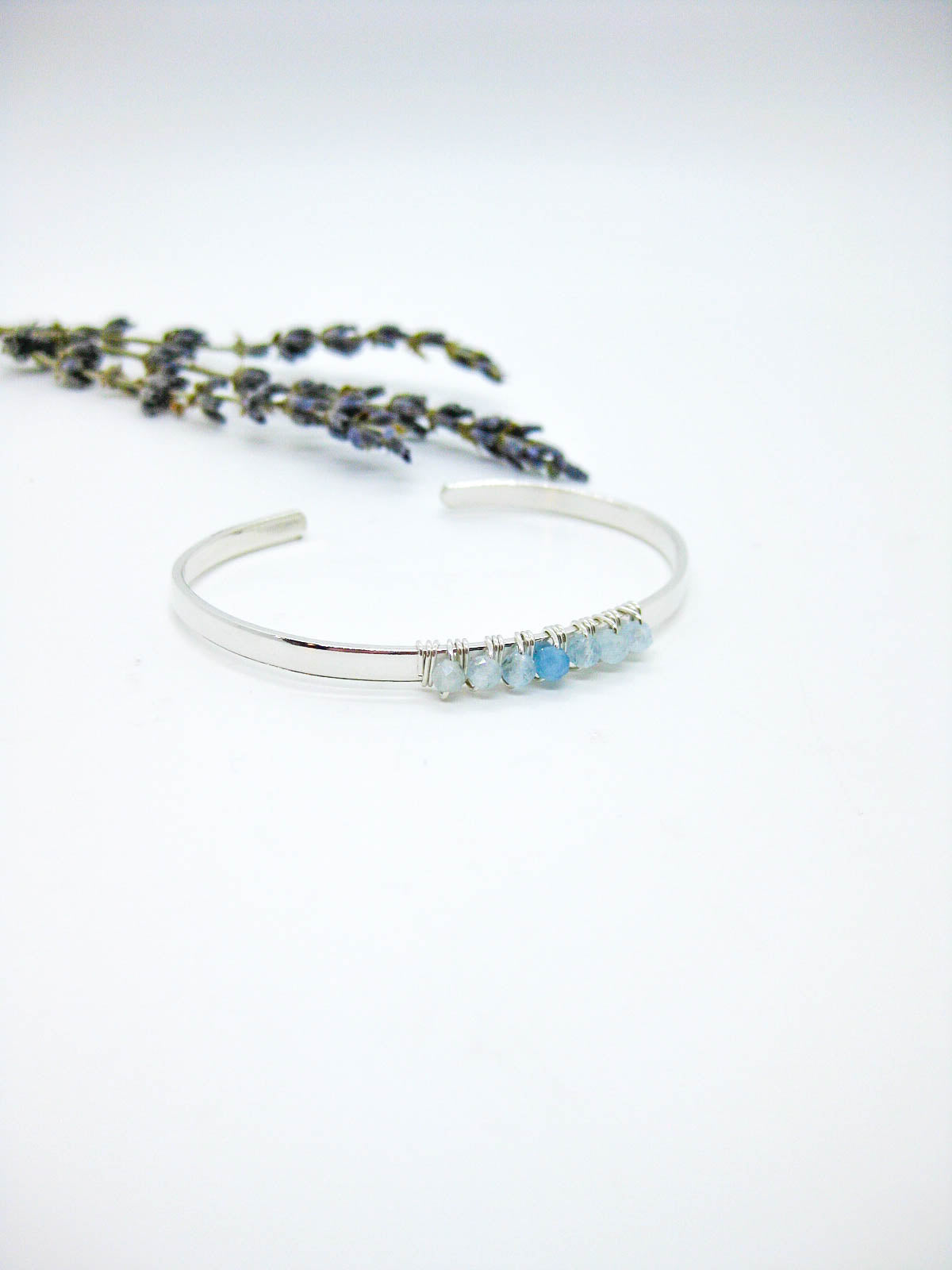 Violet: Aquamarine Cuff - b371