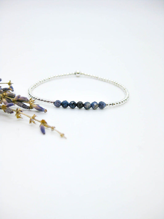 Violet: Sapphire Stretch Bracelet - b387