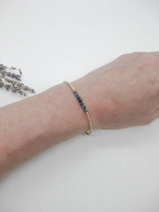 Violet: Sapphire Stretch Bracelet - b387