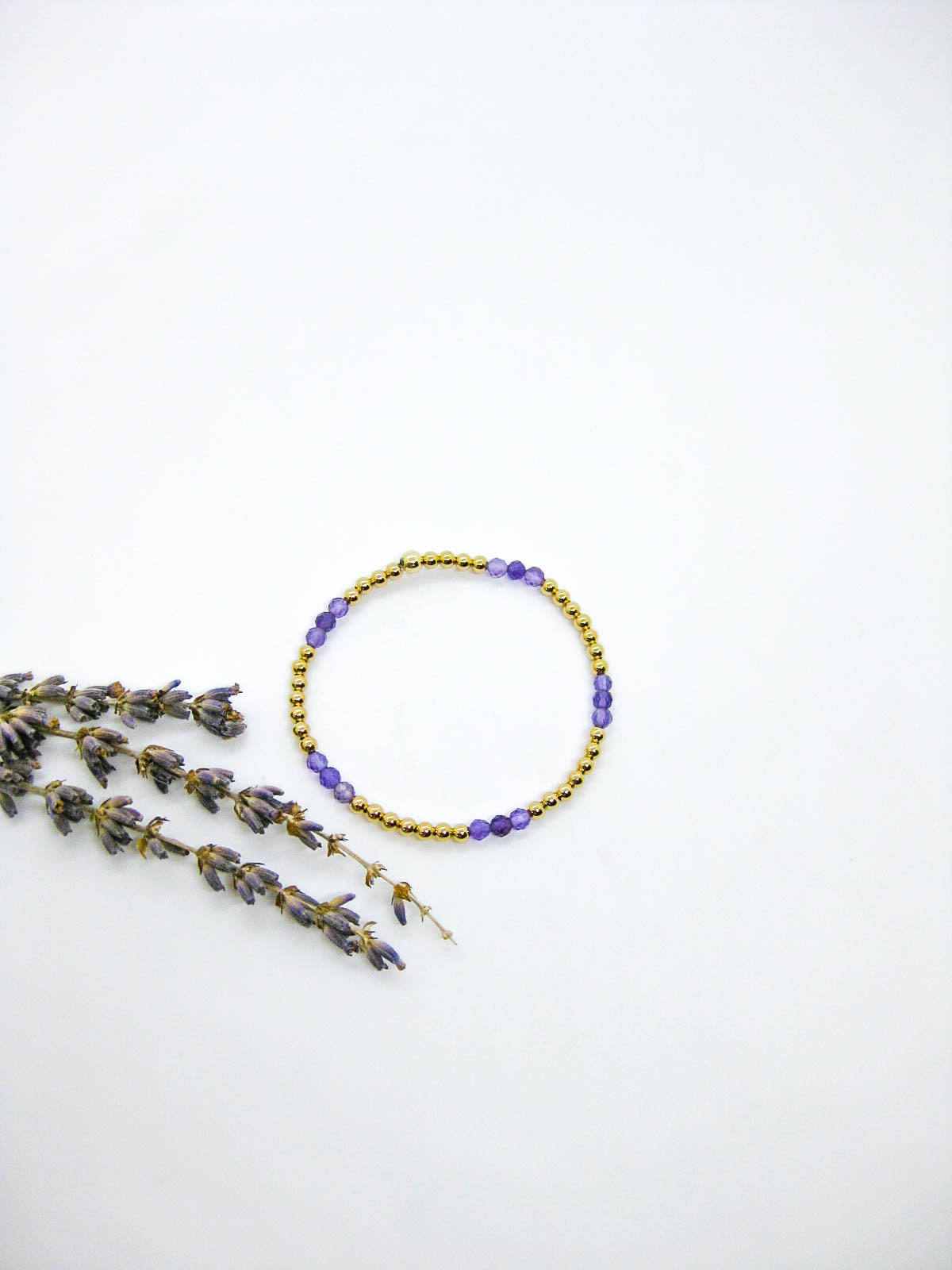 Juniper: Amethyst Stretch Bracelet - b397