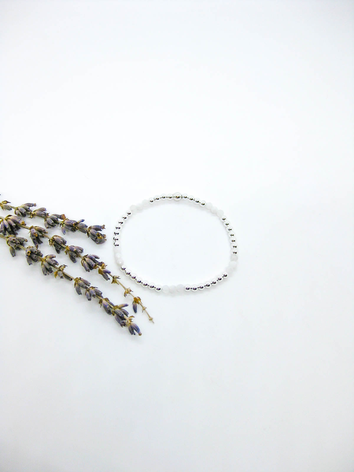 Juniper: Moonstone Stretch Bracelet - b404