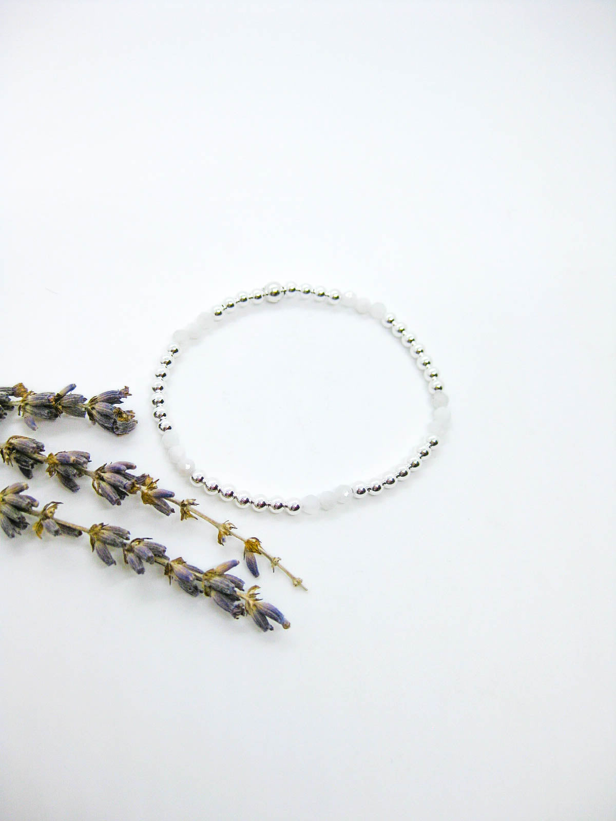 Juniper: Moonstone Stretch Bracelet - b404