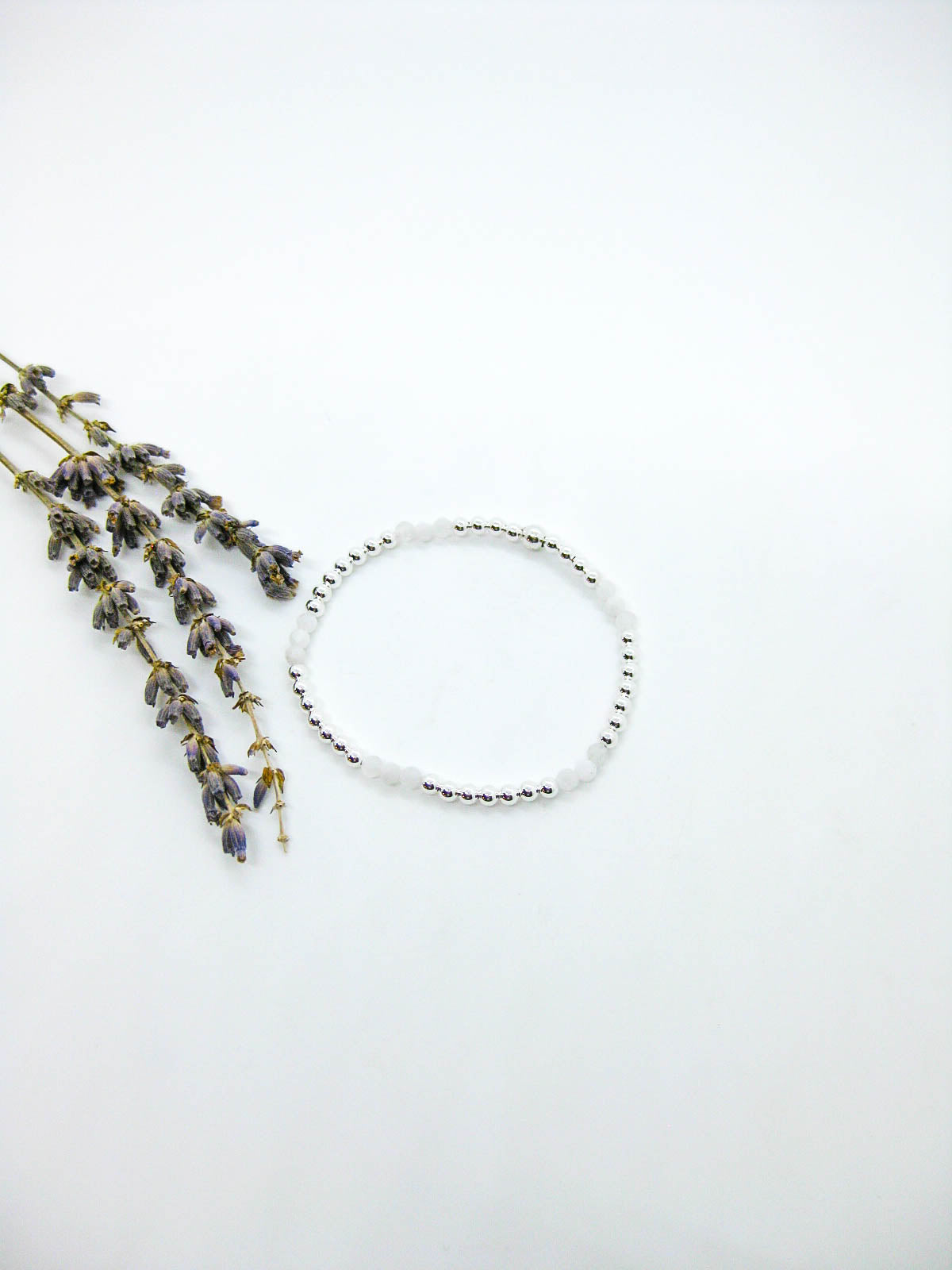 Juniper: Moonstone Stretch Bracelet - b404
