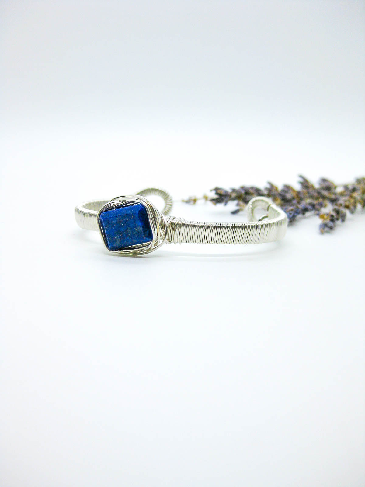 Calla: Lapis Wrapped Cuff - b416