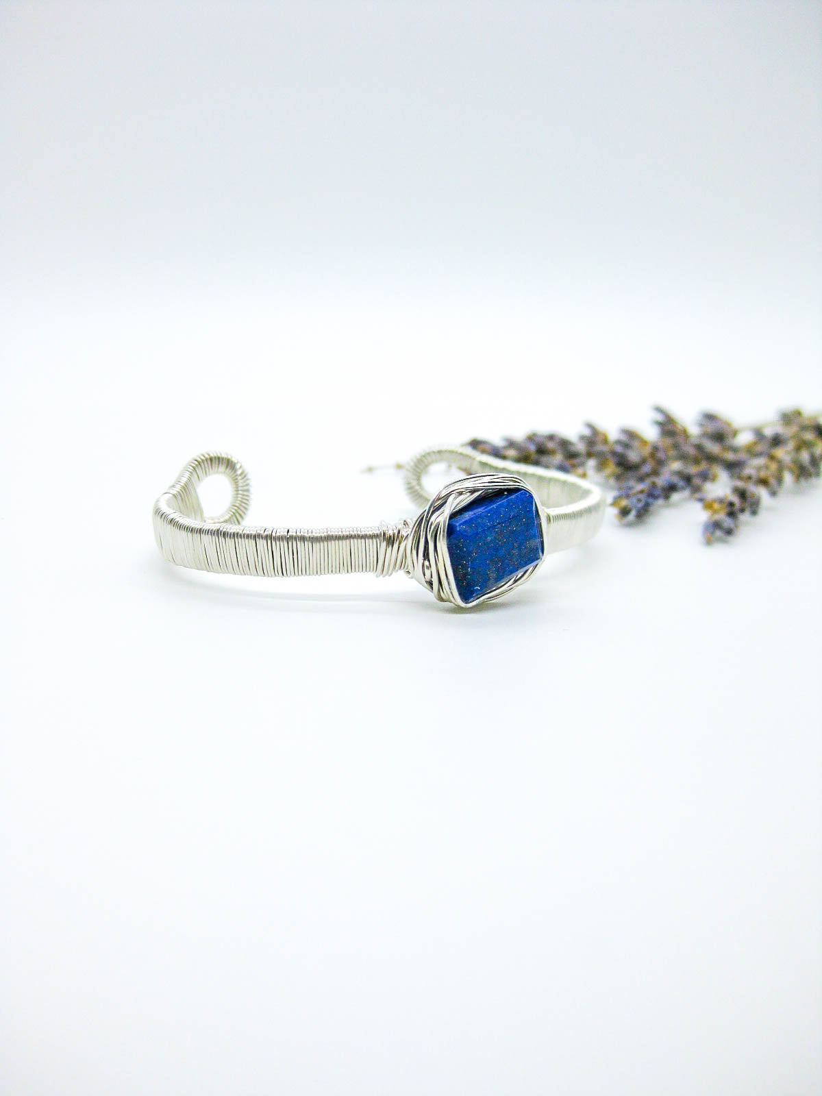 Calla: Lapis Wrapped Cuff - b416