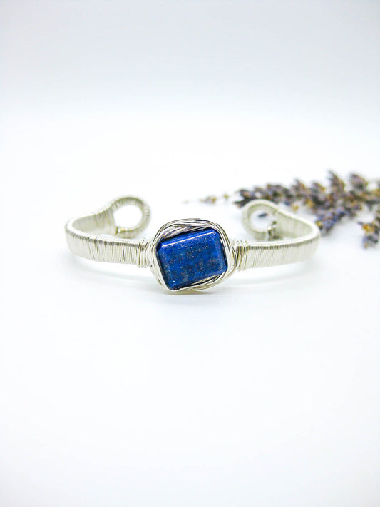 Calla: Lapis Wrapped Cuff - b416