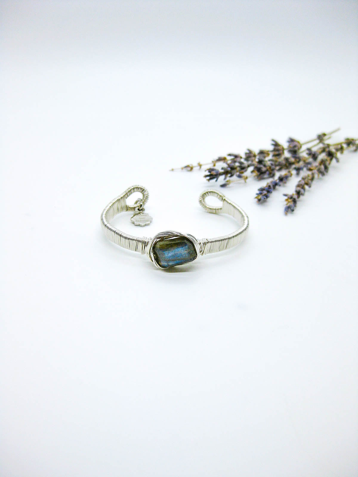 Calla: Labradorite Wrapped Cuff - b417
