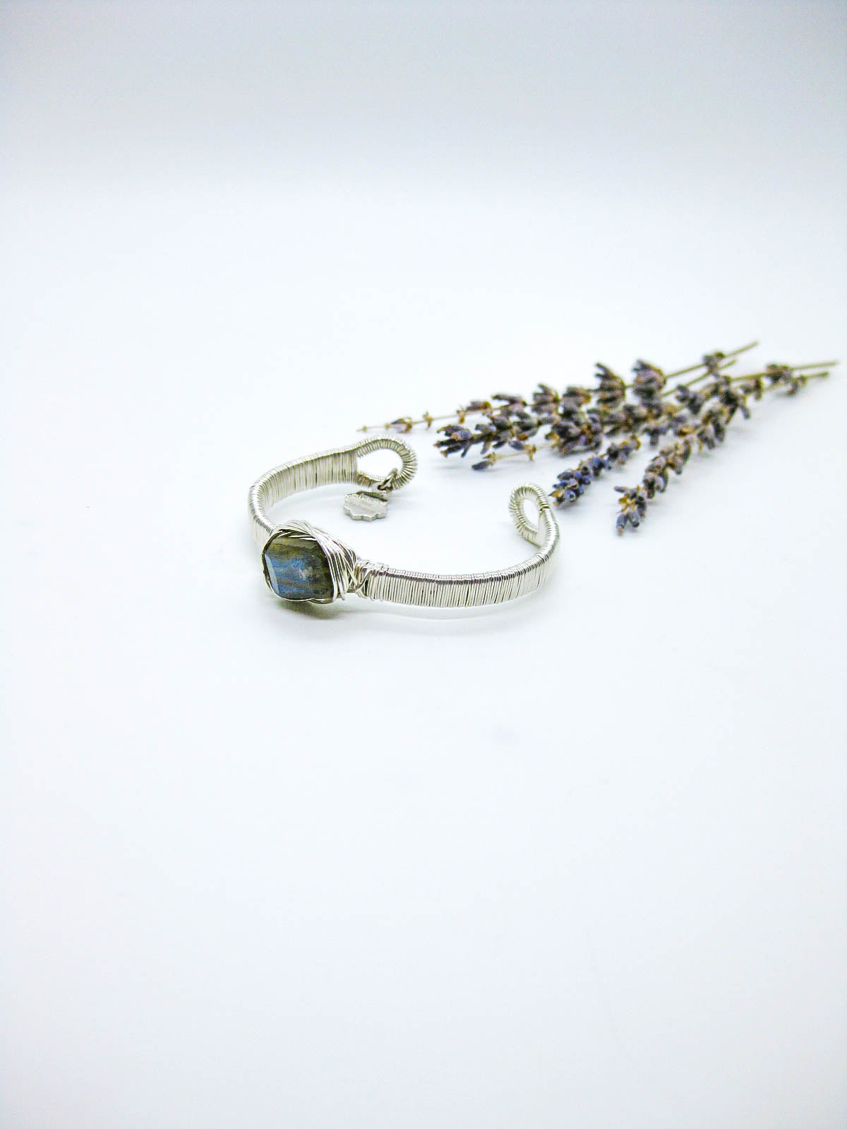 Calla: Labradorite Wrapped Cuff - b417