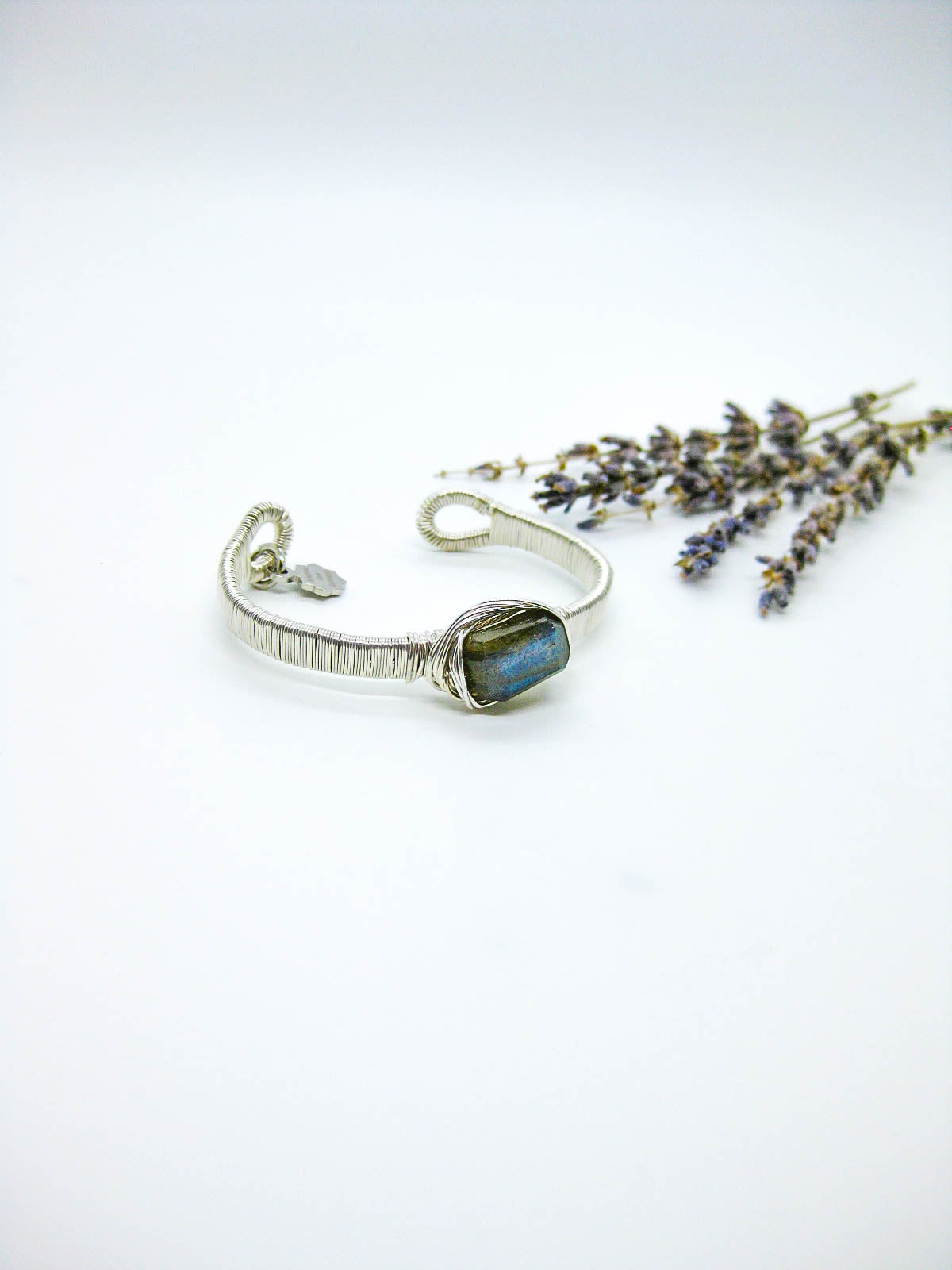Calla: Labradorite Wrapped Cuff - b417