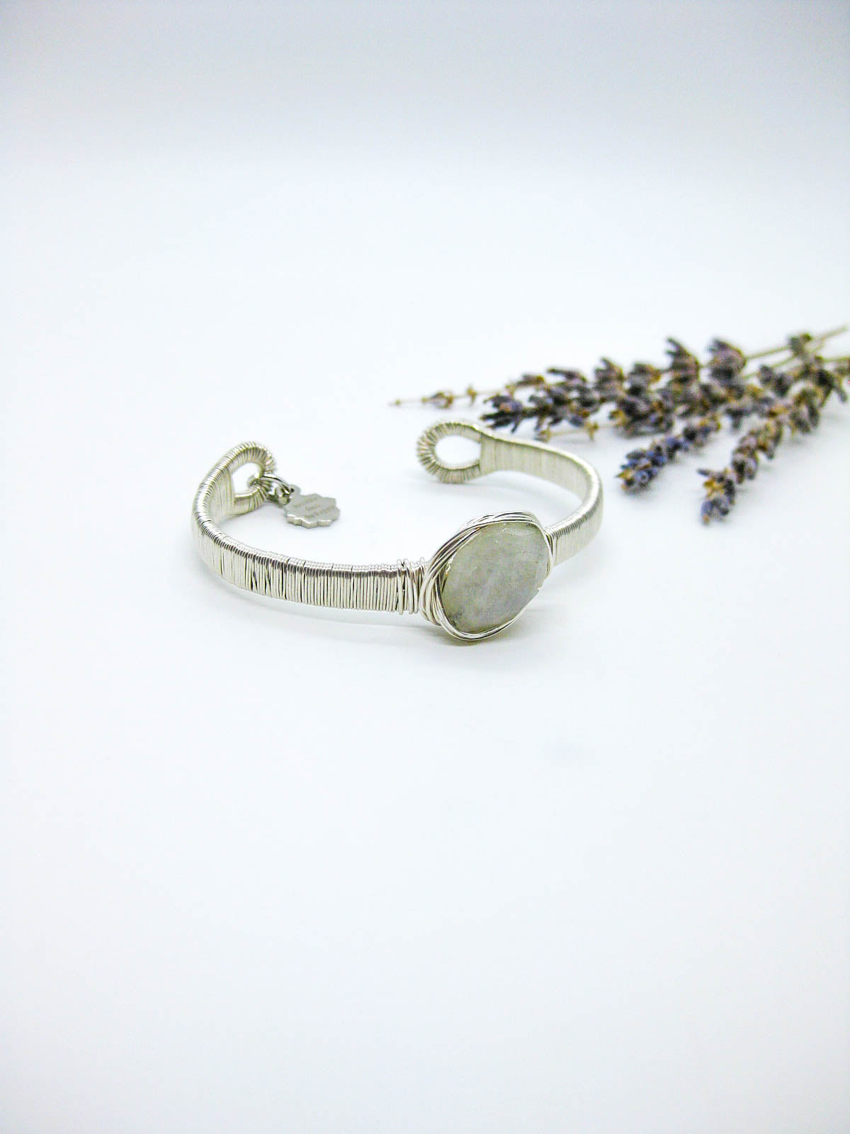 Calla: Moonstone Wrapped Cuff - b418