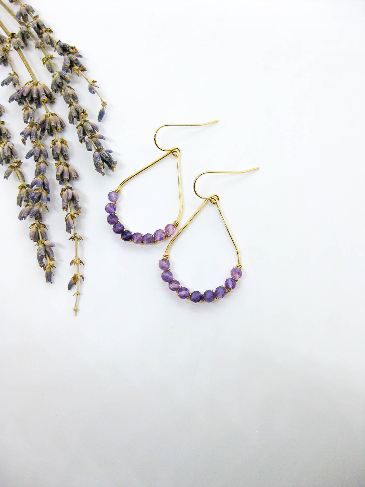 Bluebell: Amethyst Earrings