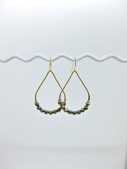 Bluebell: Pyrite Earrings