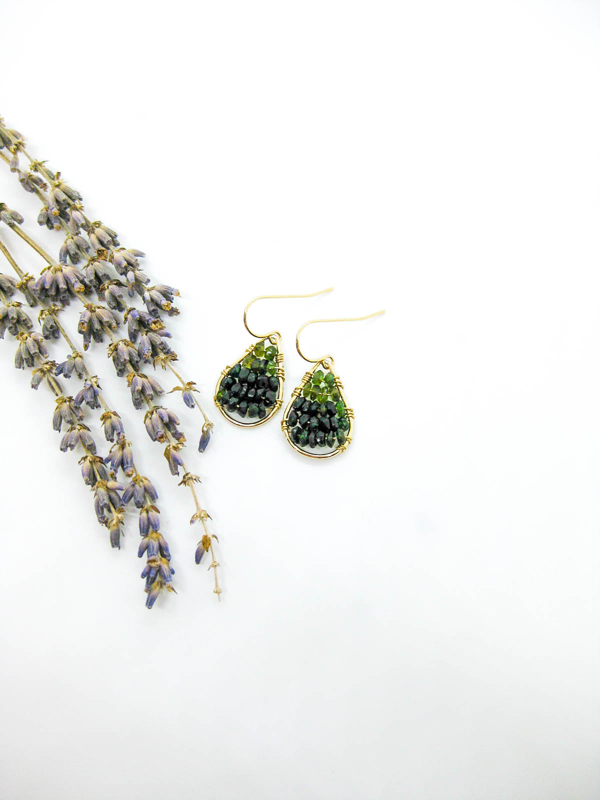 Cassia: Green Tourmaline Earrings
