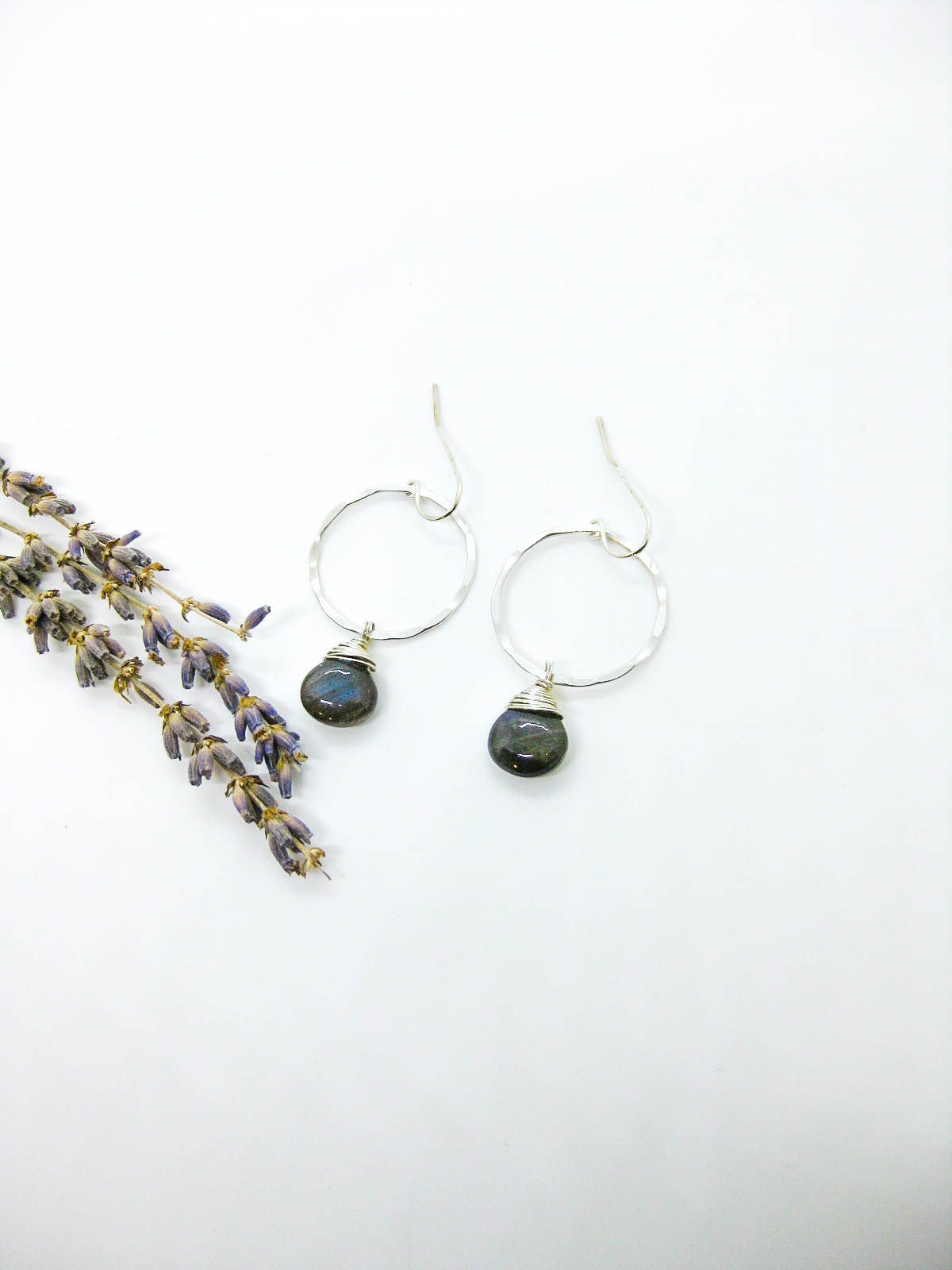 Iris: Labradorite Earrings