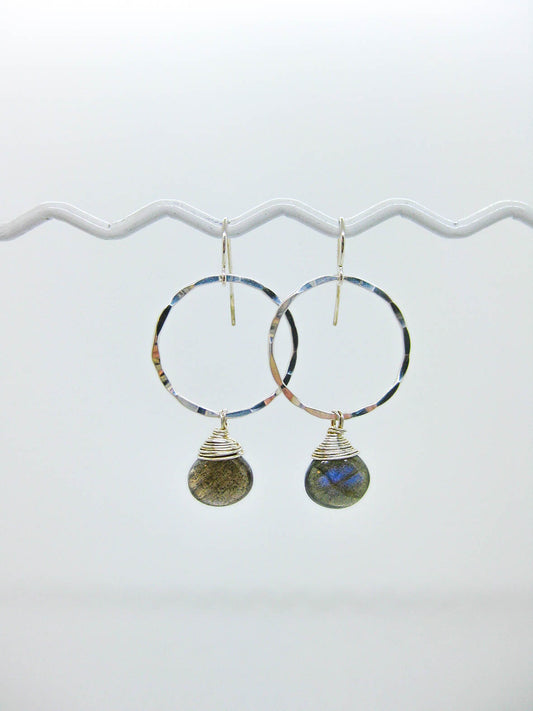 Iris: Labradorite Earrings