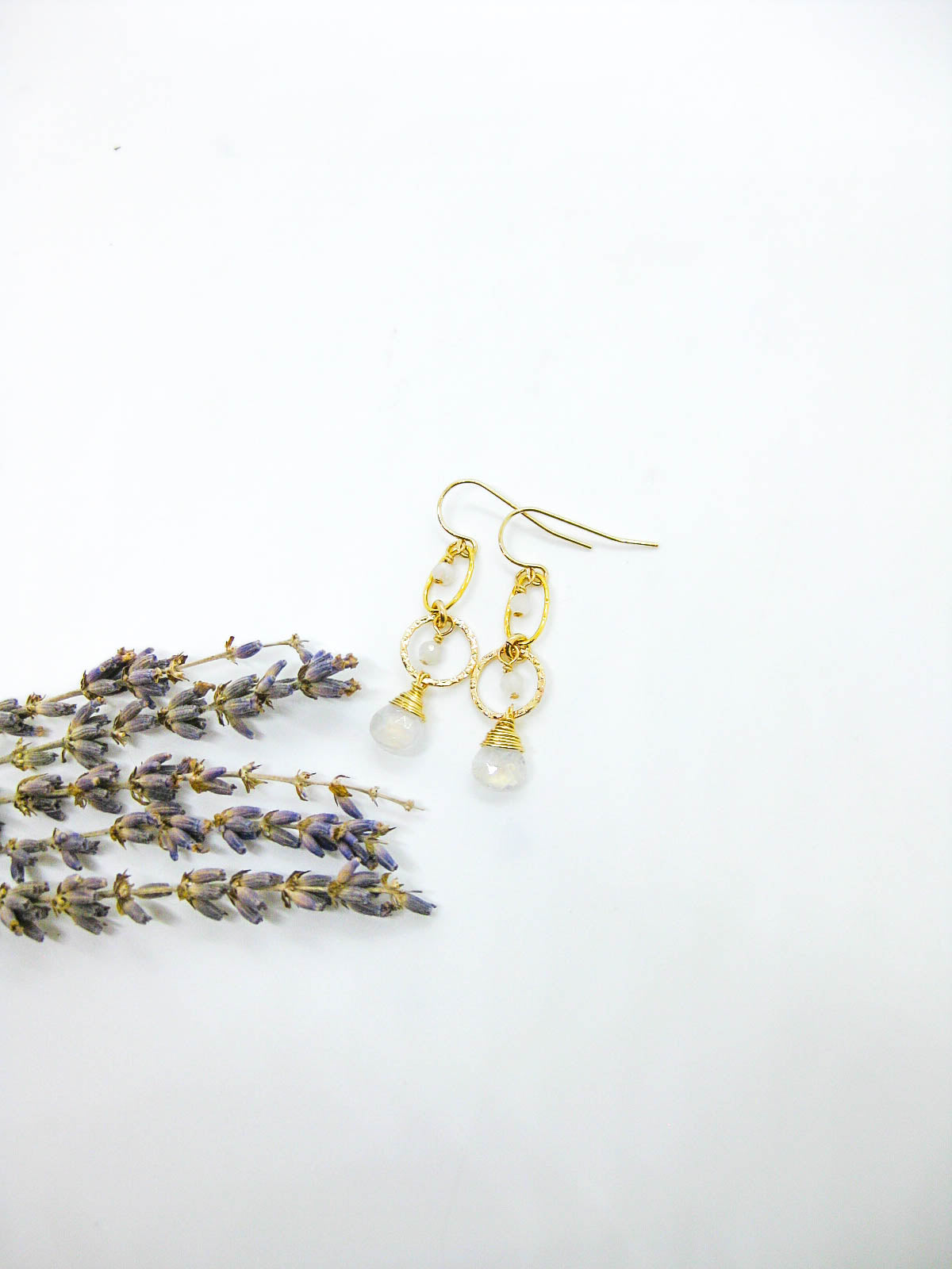 Myrtle: Moonstone Earrings