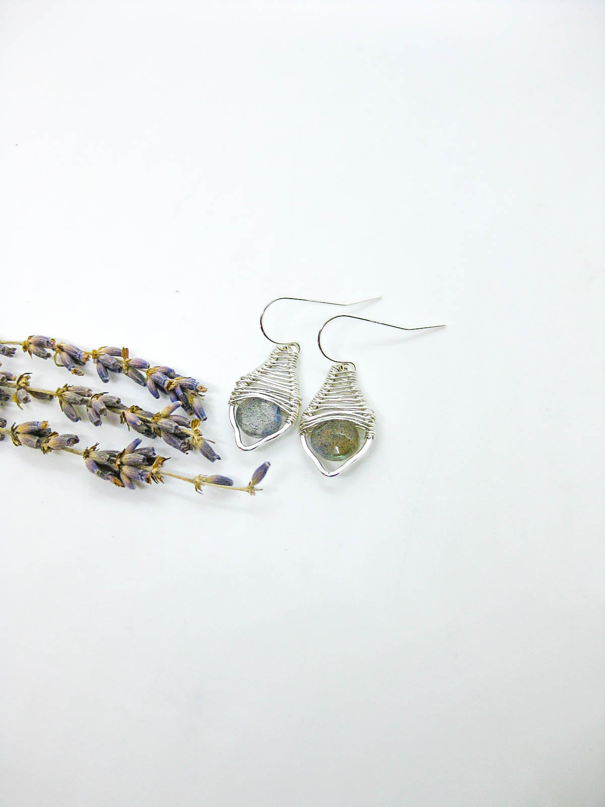 Petal: Labradorite Earrings