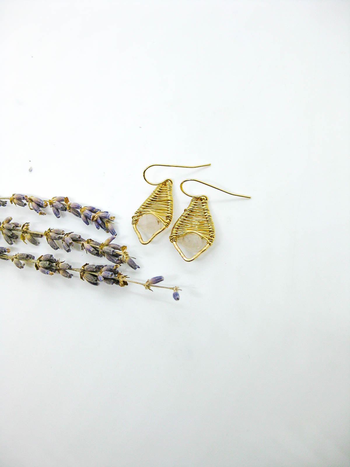 Petal: Rose Quartz Earrings