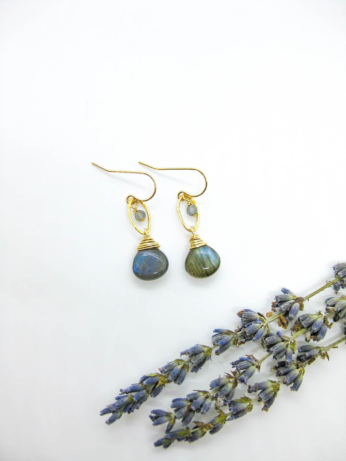 Essence: Labradorite Earrings - e578