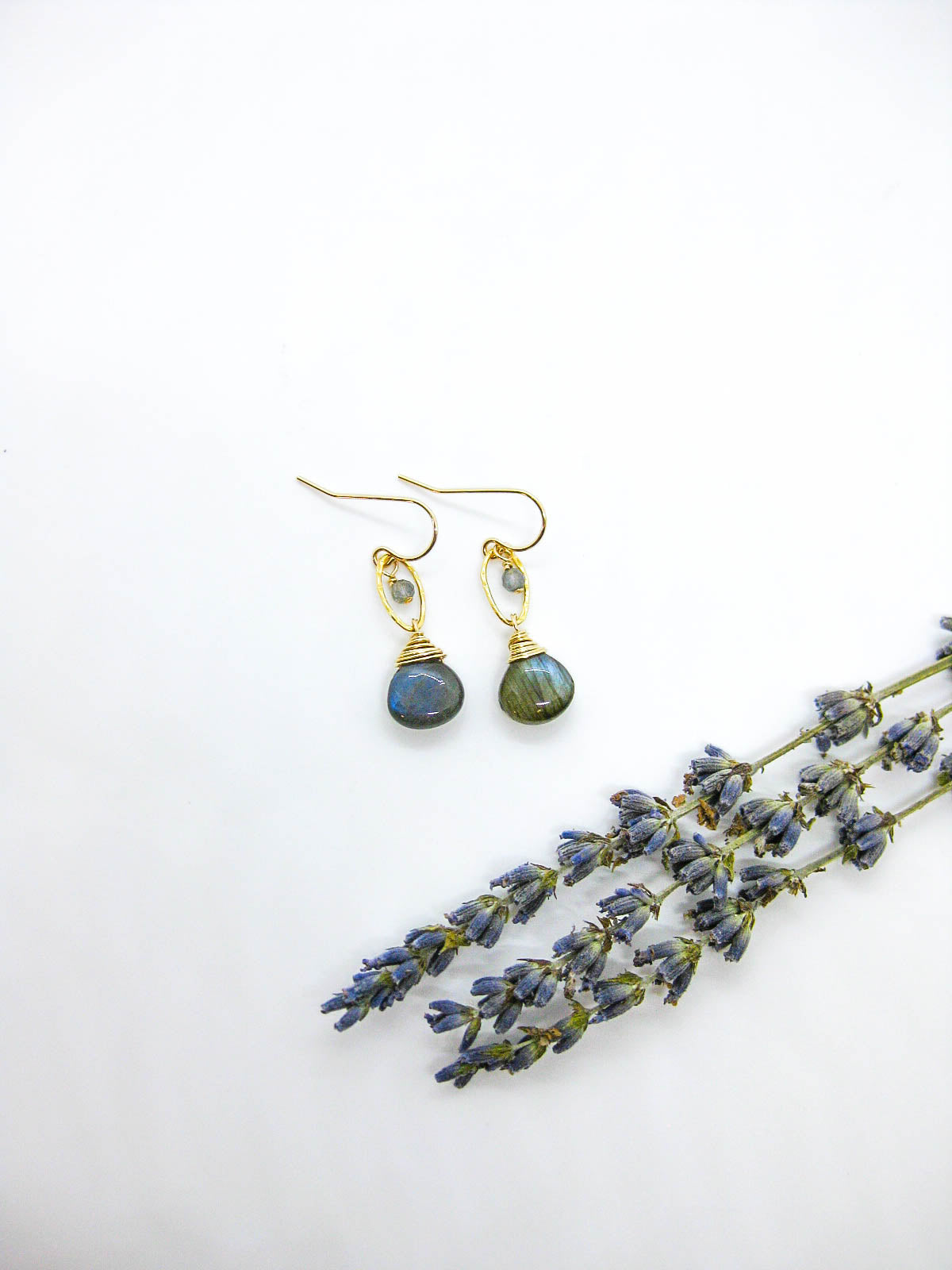 Essence: Labradorite Earrings - e578