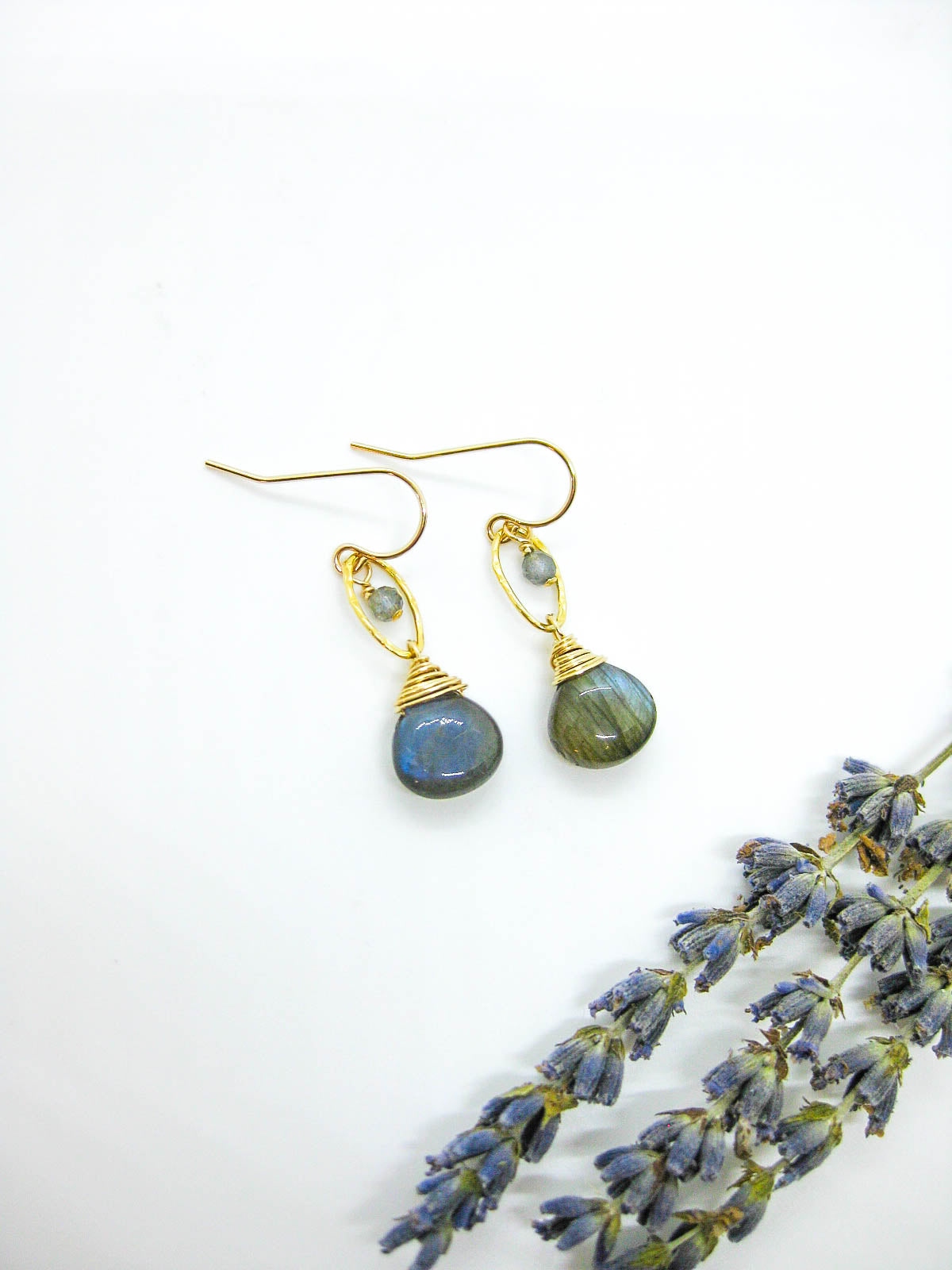 Essence: Labradorite Earrings - e578