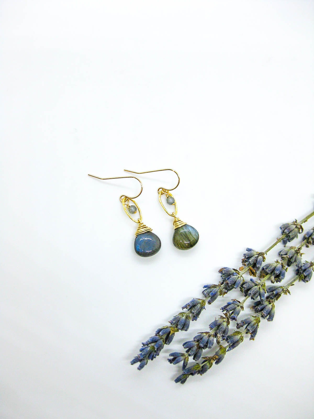 Essence: Labradorite Earrings - e578