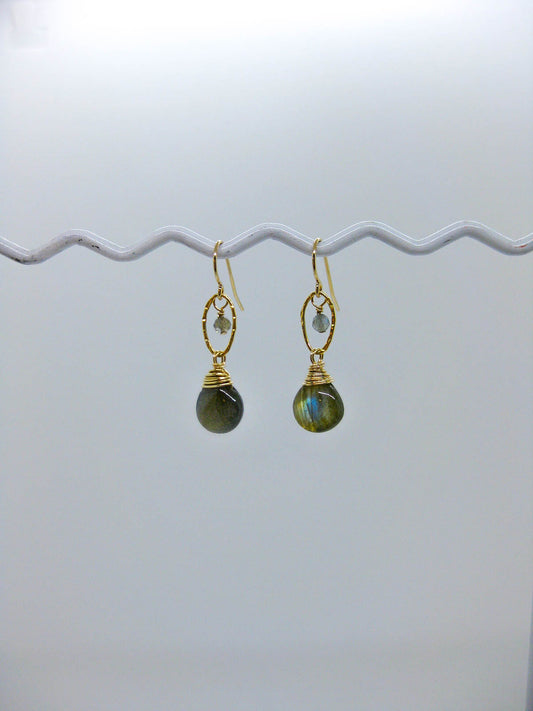 Essence: Labradorite Earrings - e578