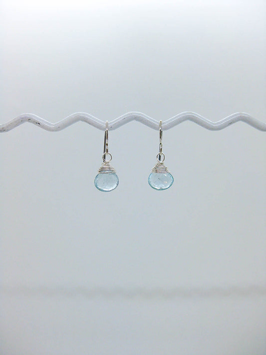 Chamomile: Aquamarine Earrings - e619