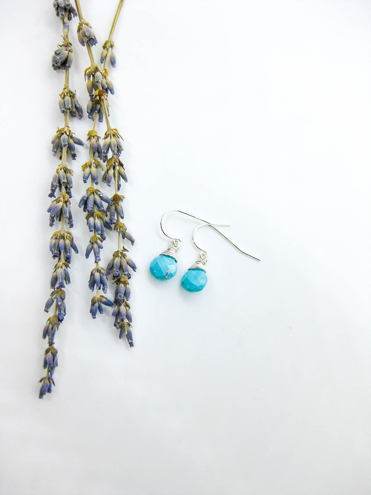 Chamomile: Turquoise Earrings - e660