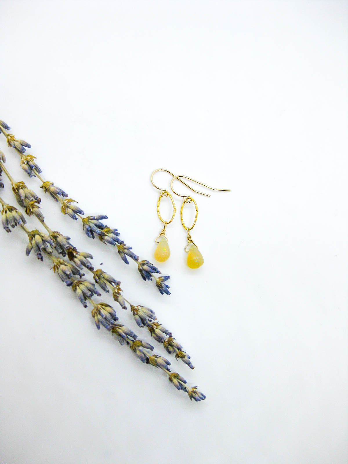 Chrysanthe: Opal Earrings - e690