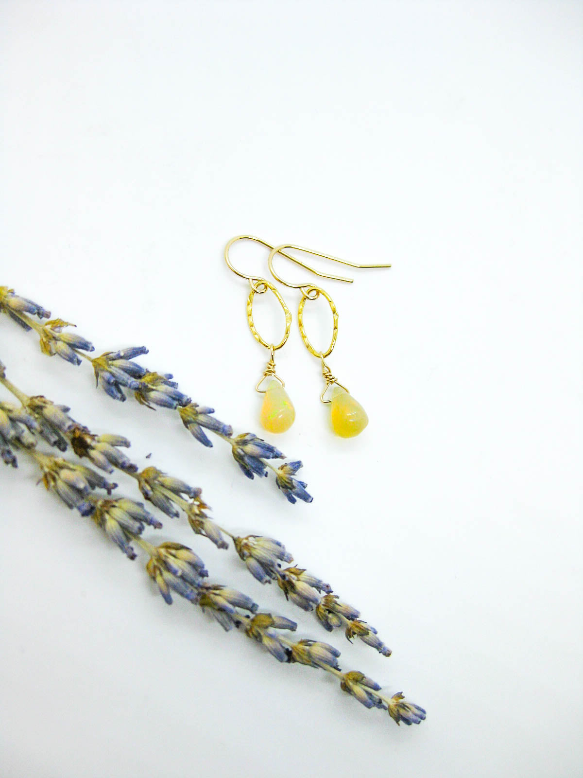 Chrysanthe: Opal Earrings - e690