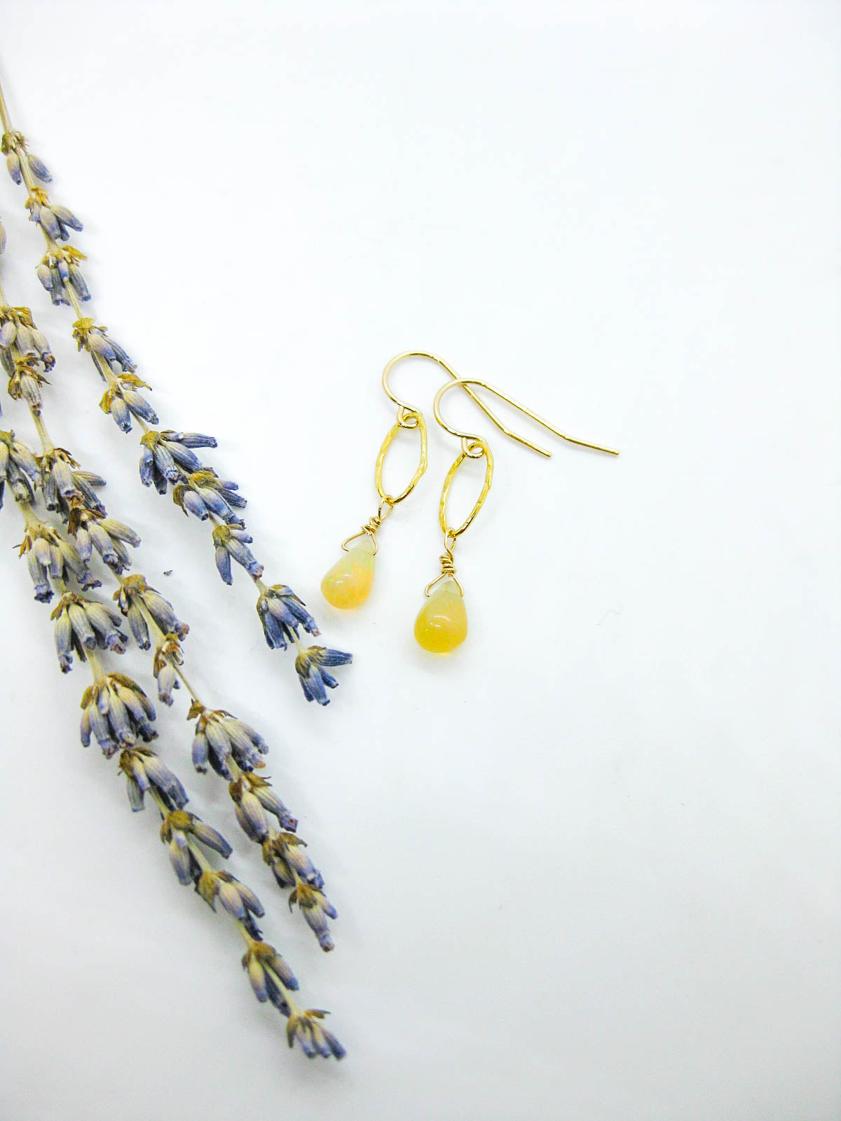 Chrysanthe: Opal Earrings - e690