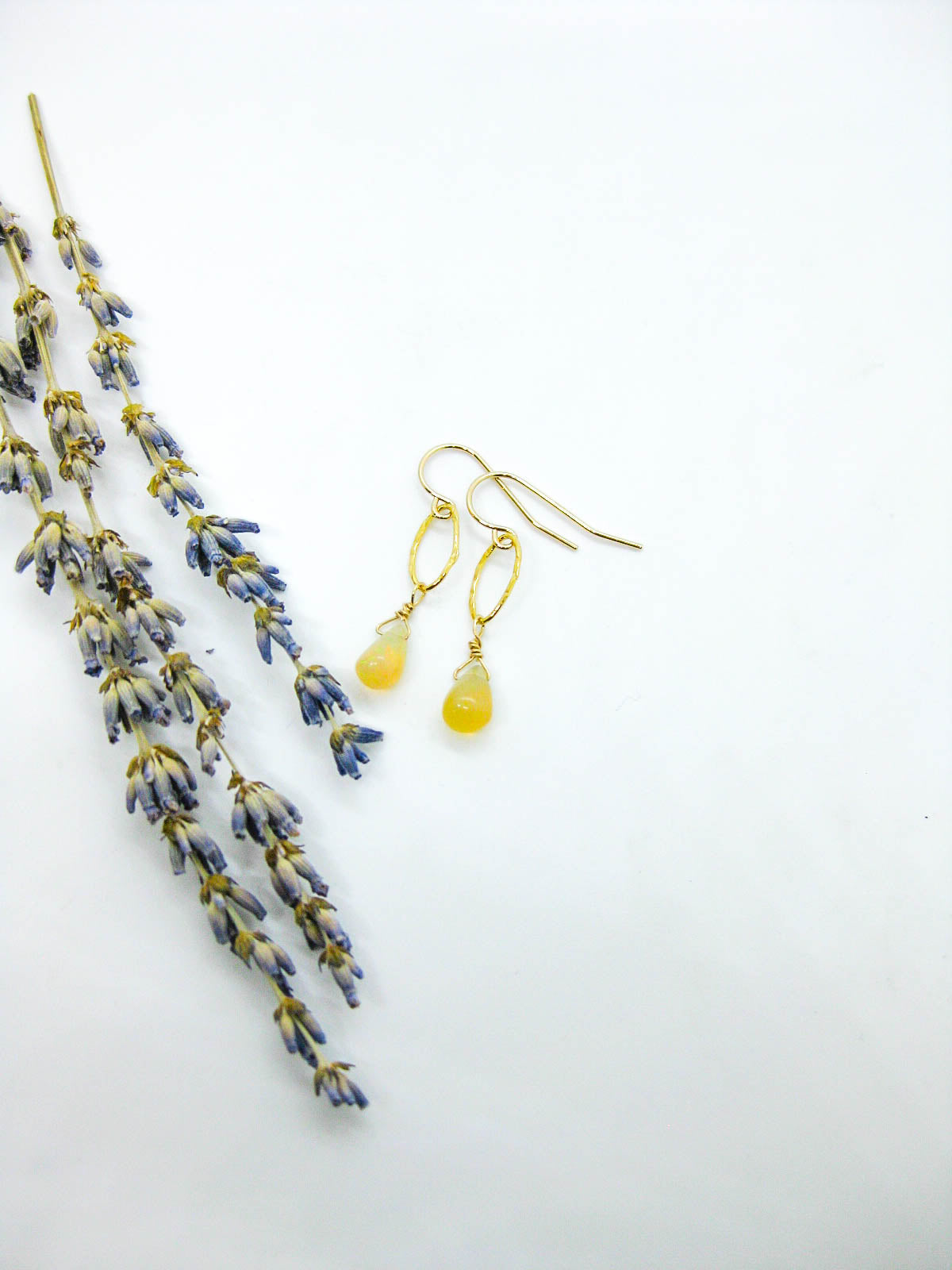 Chrysanthe: Opal Earrings - e690