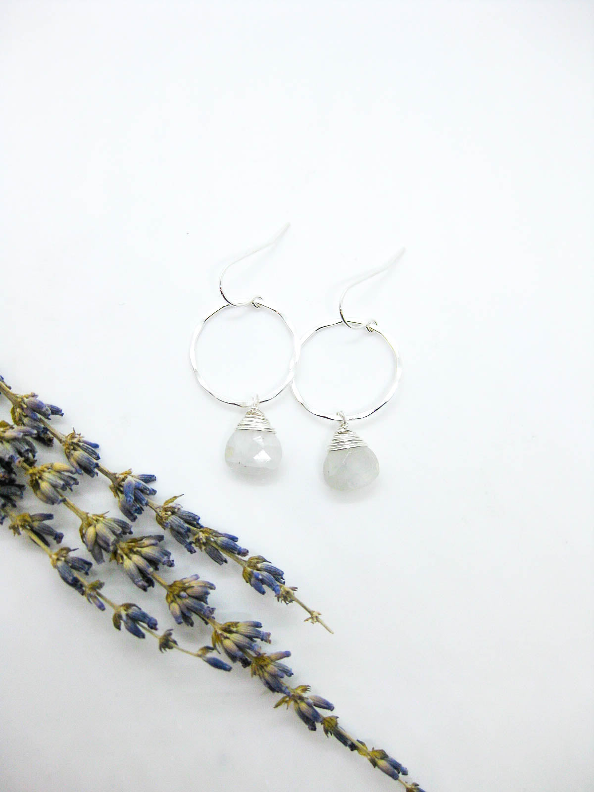 Iris: Moonstone Earrings - e716