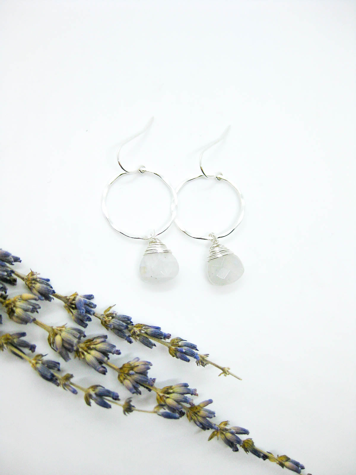 Iris: Moonstone Earrings - e716